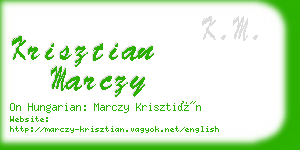 krisztian marczy business card